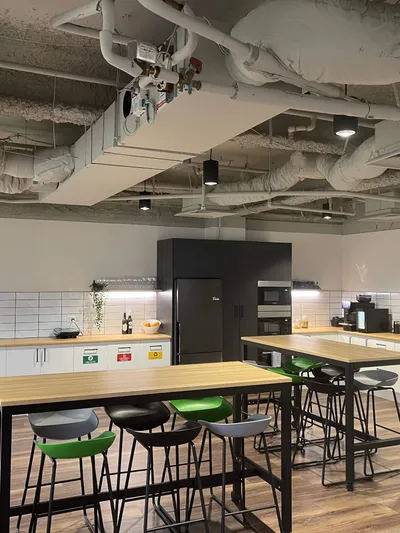 Commercial kitchen LED lighting installation